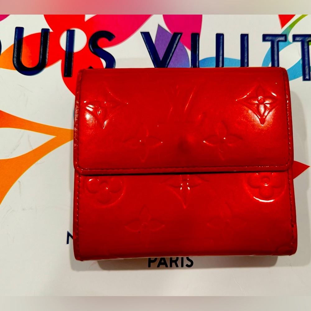Louis Vuitton Monogram Vernis Port Mannaie Billes Carte Credit Wallet